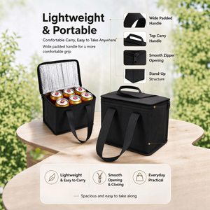 Bolsas Térmicas para Entrega de Alimentos, Reutilizables, de Aluminio, Impermeables, No Tejidas, con Impresión Personalizada, Venta al Por Mayor de Fábrica - Product Image 3