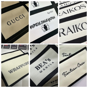 Manufacturer Custom Clothing T-shirt Woven <strong>Label</strong> Hem <strong>Label</strong> Custom logo High Quality <strong>Label</strong> - Product Image 5