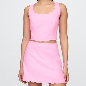 Conjunto Casual de Lino para Mujer OEM 2025, Nuevo Estilo Sexy, Conjunto de Dos Piezas de Algodón, Shorts con Bordado de Conchas, Largo hasta la Rodilla - Product Image 4