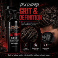 Capacité de production en série de 20 ans, BARBERBATTLE, spray au sel marin parfumé personnalisé en usine, 250 ml, 8,8 oz, sans étiquette ou avec votre propre étiquette