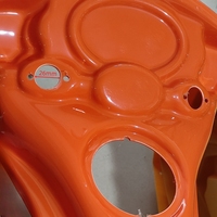 Machine d'arcade coque en plastique couleur orange pour jeu de course neige moto vélo simulateur machine de jeu vidéo neige à travers les pièces