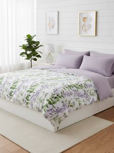 100% Cotton Lavender Print Bedding Set Floral Duvet Cover Set Soft <b>Comfortable</b> <b>Bed</b> Linen Manufacturer OEM - Product Image 2