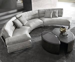 Canapé sectionnel en cuir au design moderne italien personnalisé haut de gamme pour villa canapés <span class=keywords><strong>demi</strong></span>-cercle canapé <span class=keywords><strong>demi</strong></span>-lune d'angle incurvé - Product Image 3