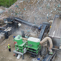 Machine de tri des déchets solides municipaux certifiée CE, ligne de production de recyclage des DSG, usine de traitement des déchets de déponnement 20-100t/h