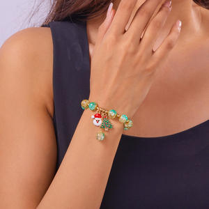 New Fashion Christmas Charm <b>Bracelet</b> Colorful Crystal Glass <b>Bead</b> Cartoon Pendants <b>Bracelets</b> for Women <b>Men</b> - Product Image 3