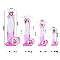 Dildo Masculino de Silicona TPE al por Mayor, Doble Color Degradado, Realista, 100% Impermeable, Portátil, 270g, Juguete Sexual para Mujeres
