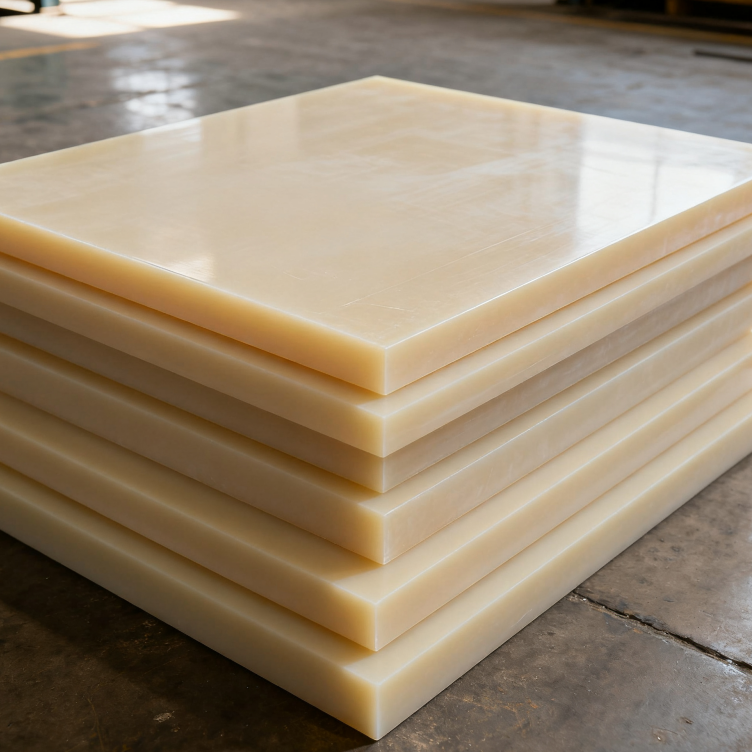 MC Jin Meirun PA6 Nylon Plastic Board 1200*2000mm Customized Thickness Beige CNC Cutting Sheet