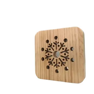 Snowflake Small Wooden Lamp 15*15*3cm Lamp 3D USB LED Table Light Switch Control Wood Carving merry Christmas lamp