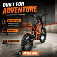 Nouvelle Moto Tout-Terrain Électrique Sans Balais X50 Trail 10000W 2026 avec Batterie Lithium 72V40Ah de Haute Qualité pour Modèle Light Bee