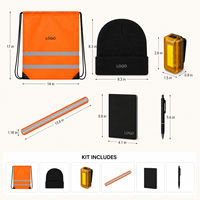 Maßgeschneidertes Halloween-Sicherheits-Giveaway-Set für Freiwillige mit Reflektierender Tasche, Mützenclip, Licht, Armband, Notizbuch und Stift vom Lieferanten