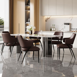 أثاث مطعم ومقهى فندق فاخر رخام مربع مخصص لمتاجر القهوة والشاي تصميم عصري ناعم لتناول الطعام - Product Image 3