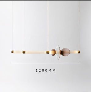 Lámpara colgante LED moderna, cristal largo Horizontal multicapa para el hogar, restaurante, Club, Bar, café, comedor, fácil instalación colgante - Product Image 2