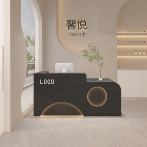 <b>Small</b> European Design Solid Wood Reception <b>Desk</b> for Beauty Salon Barber Shop Hospital Cashier Front Store Front <b>Desk</b> - Product Image 5