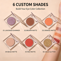 Eyeshadow Warna Tunggal Logo Kustom Grosir Laris Manis, Pigmentasi Tinggi Matte Shimmer Metalik Multi Finish Tahan Keringat