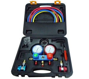 WELL-IN Anti-Impact Preciso Manómetro de refrigeración de colector de 2 vías R134a Herramienta de <span class=keywords><strong>aire</strong></span> <span class=keywords><strong>acondicionado</strong></span> automático - Product Image 5