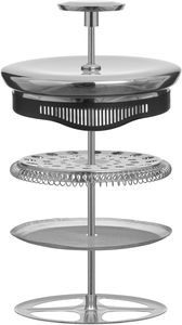 Cafetera Francesa Clásica Transparente de Doble Pared de Vidrio Borosilicato, Cafetera con Prensa Reutilizable para Cocina - Product Image 3