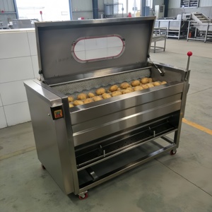 <span class=keywords><strong>Épluche</strong></span>ur de pommes de terre <span class=keywords><strong>électrique</strong></span> commercial multifonctionnel pour légumes et fruits, avec brosse rotative et fonction de lavage pour carottes et betteraves - Product Image 1
