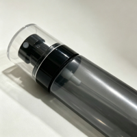 Tutup Botol Semprot Busa PET Hitam Kustom 60ml/100ml/120ml untuk Sampo, Losion, Kosmetik, Perawatan Kulit, Serum, Sablon Sutra