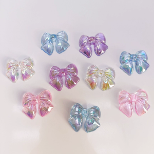 Accesorios DIY: Adornos de Nudo de Mariposa Planos Coloridos, Cabujones Iridiscentes de Nudo de Mariposa para Manualidades - Product Image 1