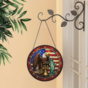 Atrapasueños de Vidrio con Diseño de la Historia Americana de los Últimos 250 Años, Adorno Colgante para Interiores - Product Image 1