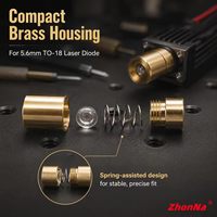 ZhonNa 6x9mm Brass Laser Diode Housing 5.6mm TO-18 Spring Collimating Lens Holder for Optical Instrument Tool Accessory 1Pcs DIY