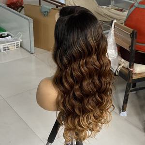 Perruque Lace HD en cheveux humains de luxe, vierges chinois, alignés, couleur <span class=keywords><strong>blond</strong></span> cendré ondulé et brun, pour femmes blanches – Meilleures ventes - Product Image 5