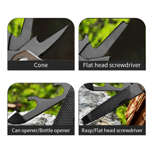 Multiherramienta plegable EDC de acero inoxidable portátil para exteriores, cuchillo de supervivencia de emergencia para acampar, alicates de corte DIY - Product Image 4