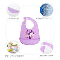 Bavoir en Silicone sans BPA pour bébés, outil imperméable pour nourrissons et tout-petits, installation souple et ajustable