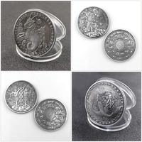 Colección de Monedas Conmemorativas de las 12 Constelaciones Guinel, Moneda Antigua de Plata de la Suerte, Moneda Conmemorativa del Dios del Sol y la Sirena del Amor