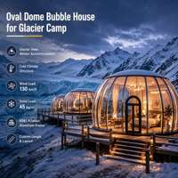Grande Dôme Transparent Ovale pour Événements Personnalisés : Tente Bulle pour Mariages, Restaurants et Projets Hôteliers