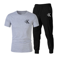 2021 hommes décontracté à manches courtes Jogging costume sport T-shirt sport pantalon deux pièces costume