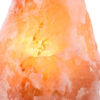 Lampe en sel rose de l'Himalaya naturel de 3-5 kg avec base en bois, lampe en cristal de sel, décoration d'intérieur, lumière purifiante pour la chambre