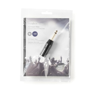 Nedis XLR Adapter Mono <b>3</b>-<b>Pin</b> Male to 6.35mm Male Metal <b>Plugs</b> Audio Connector - Product Image 1