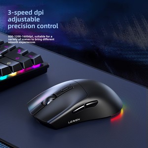 X3 Crack Trọng Lượng Nhẹ Máy Tính Xách Tay Chơi Game E-Thể Thao Chuột Không Dây Cho Bluetooth Chế Độ Kép Với Sạc Cơ Sở Quang Theo Dõi Chuột - Product Image 4