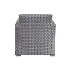 Cómodo Conjunto de Muebles de Jardín de Mimbre Gris, Sofá de Dos Plazas, 4 Piezas, Ratán, Aluminio, Conjunto de Sofás Conversacionales para Exteriores - Product Image 5