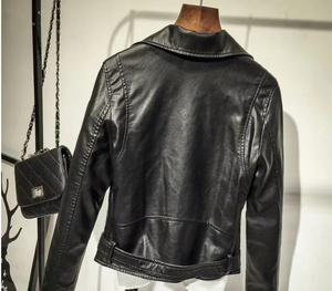 Chaquetas de Cuero Sintético con Cierre para Mujer, Estilo Urbano, Chaqueta Bomber para Motocicleta, Abrigo para Club - Product Image 4