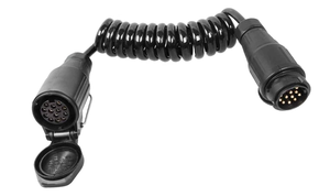 Câble d'extension en spirale de <span class=keywords><strong>remorque</strong></span> ISO 1724 <span class=keywords><strong>7</strong></span> <span class=keywords><strong>broches</strong></span>/13 <span class=keywords><strong>broches</strong></span> <span class=keywords><strong>12v</strong></span> PU fil de bobine de remorquage caravane, camping-car, <span class=keywords><strong>remorque</strong></span>, camion - Product Image 3