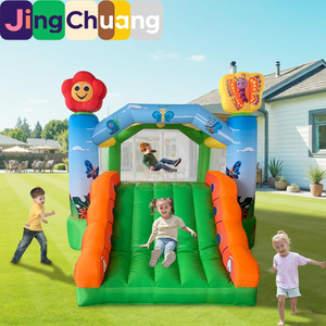 Château gonflable pour enfants avec toboggan, trampoline d'extérieur pour la maison, château toboggan en PVC épaissi - Product Image 6