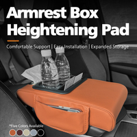 Organisateur universel OEM pour console centrale de voiture, en cuir PVC, avec tapis, boîte de rangement, porte-mouchoirs, porte-gobelet et support pour téléphone portable