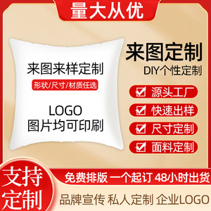 Almohadas Personalizadas Longlu 35x35cm 40x40cm 45x45cm 50x50cm 60x60cm de Poliéster con Impresión de Logotipo, Regalo Corporativo, Almohada Decorativa - Product Image 1
