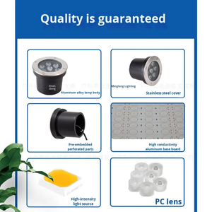 Faretto LED RGB <span class=keywords><strong>da</strong></span> Esterno IP67 Impermeabile in Acciaio Inox 1-36W, Luce <span class=keywords><strong>da</strong></span> <span class=keywords><strong>Incasso</strong></span> <span class=keywords><strong>a</strong></span> <span class=keywords><strong>Terra</strong></span> per Illuminazione Paesaggistica di Giardini/Patio/Terrazze - Product Image 4