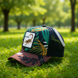 Gorra Trucker con Bordado de Animales Bacun, Tela de Malla, Unisex, 6 Paneles, Casual, para Primavera/Verano - Product Image 2