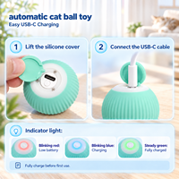Jouet interactif pour chat, balle roulante électronique intelligente de 43 mm, détection d'obstacles, durable, accessoires pour animaux de compagnie