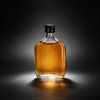 Bouteille en verre pour boissons alcoolisées avec bouchon à vis en aluminium 100ml 200ml 350ml – Contenant jetable pour jus et sauces (gingembre, etc.)