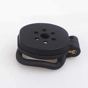 Jaula de castidad masculina transpirable negra con bloqueo de placa para dejar de masturbación y placer sexual producto sexual - Product Image 2