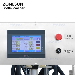ZONESUN ZS-NIC4 Automatic 4 Heads Bottle Jar Particle Dust Removal Negative Ion Cleaning Air Rinsing Machine With Dust Cover - Product Image 2