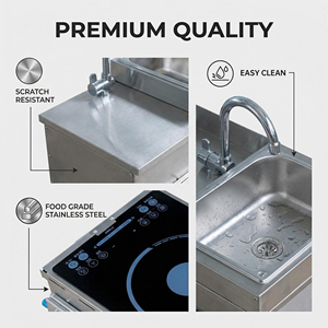 Cuisinière à gaz miniature RV en acier inoxydable SUS304, type coulissant, avec évier intégré, cuisinière à induction <span class=keywords><strong>pour</strong></span> <span class=keywords><strong>caravane</strong></span> - Product Image 3