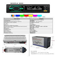 Reproductor de DVD para Auto con Panel Desmontable, Estéreo Multimedia con Bluetooth/DVD/VCD/CD/MP4/MP3/AM/FM