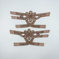 Applique thermocollante en strass élastique pour empeigne de sandales et chaussures pour femmes