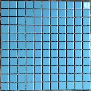 300*300mm Hot Swimming Pool Tiles Are Perfect For Using Glass Mosaic Swimming Pool Floor Tiles